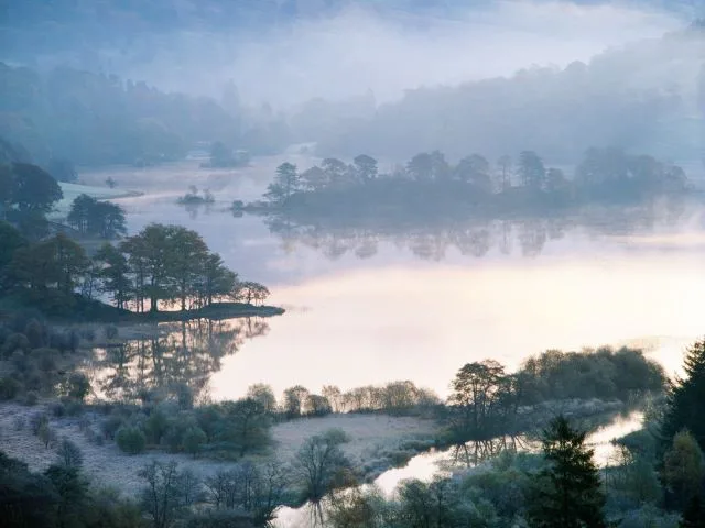 Rydal Water, Rydal, near Grasmere on a Winter morning.