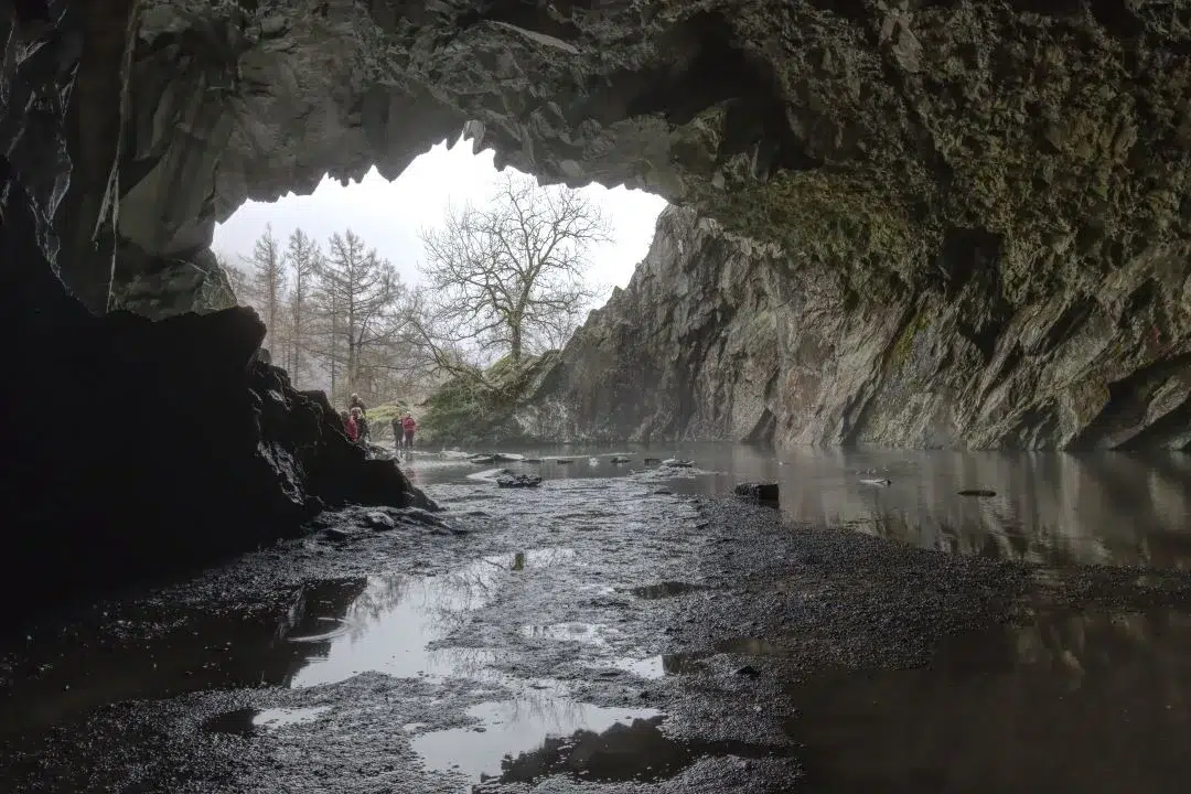 Rydal Cave looking out towards the entrance.