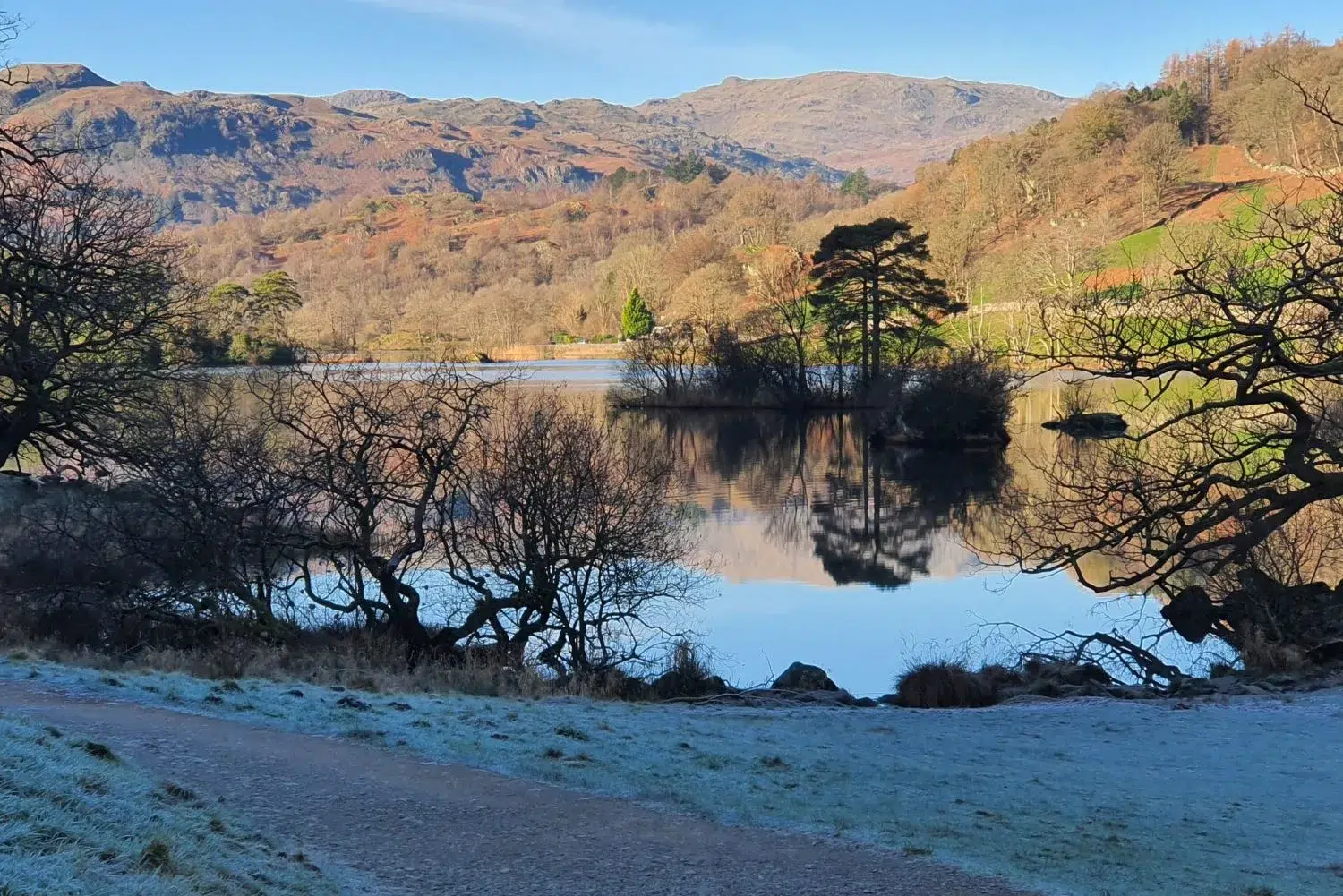 Rydal Water in November 2024, view towards Grasmere